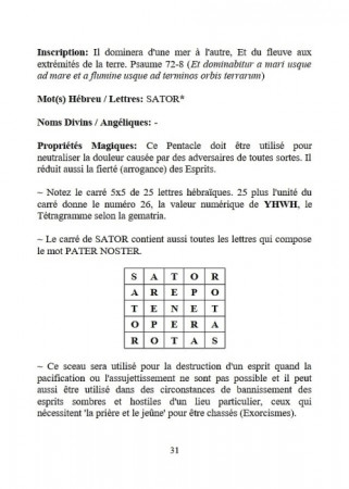 Les 44 Pentacles de la Grande Clef de Salomon